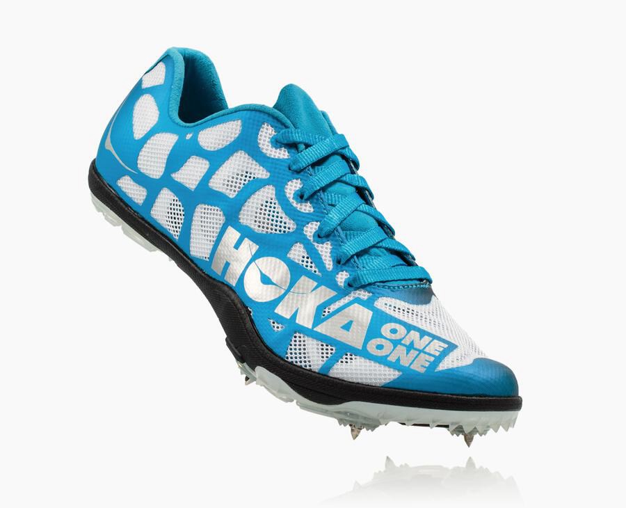 Hoka One One Rocket X Spikes Dam - Vita/Blå - ZVUYK-4037